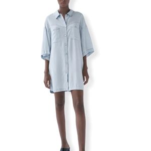 Zara flowy shirt dress
